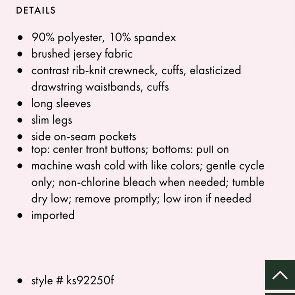 NEW! Kate Spade Double Heart Jogger PJ Set - Picture 7 of 10